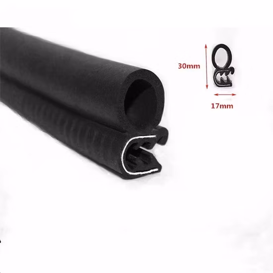 Tira de sellado de caucho EPDM en forma de U, tira de sellado compuesta de goma para puerta y ventana de coche